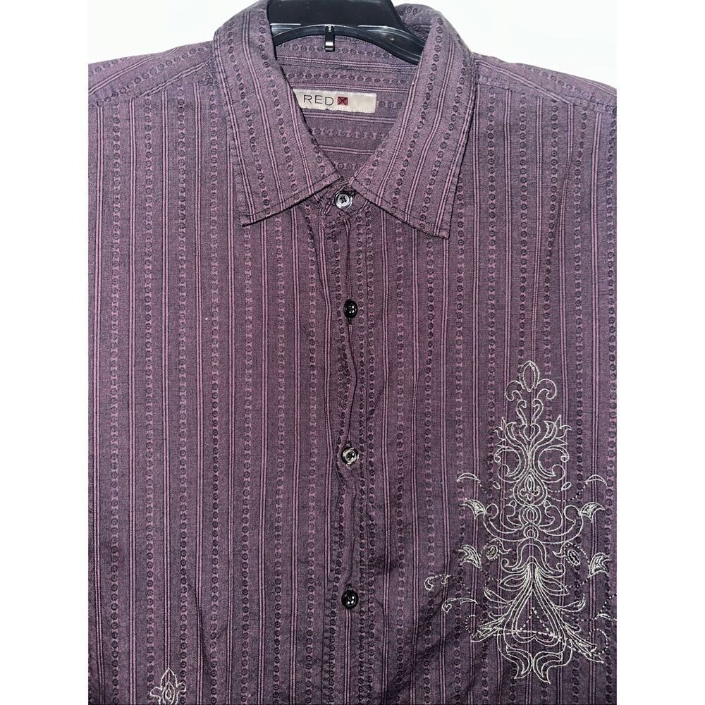 Red Ranch Long Sleeve Western Rodeo Button Up shirt size XL